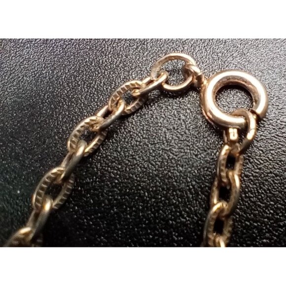 Pendant Necklace Brooch Set Vintage Germany Courting Scene 21 In Gold Tone Chain - Picture 15 of 15